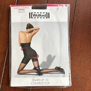 NWT NIP Wolford Black Shape-Up 10 Control Top